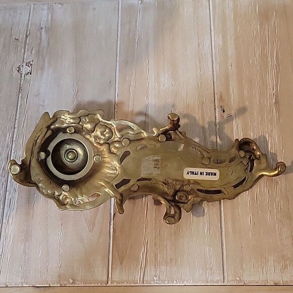 Vintage Italian Inkwell bird art nouveau brass - Picture 6 of 12